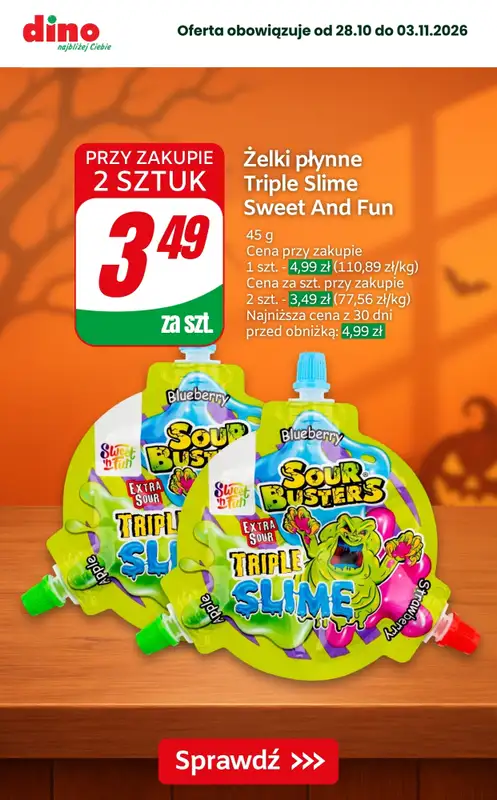 Dino - gazetka promocyjna Super promocje na Halloween! od czwartku 29.10 do wtorku 03.11 - strona 7