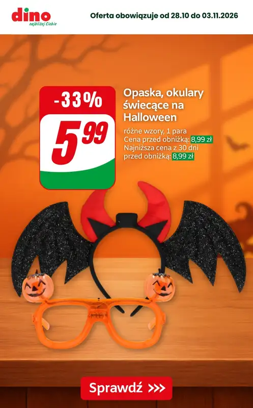 Dino - gazetka promocyjna Super promocje na Halloween! od czwartku 29.10 do wtorku 03.11 - strona 9