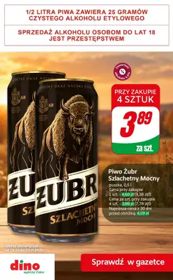 Dino - gazetka promocyjna Najlepsze oferty na PIWO! od piątku 30.10 do wtorku 03.11 - strona 4