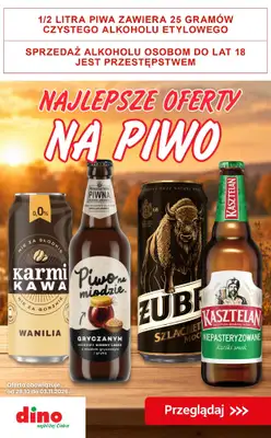 Dino - gazetka promocyjna Najlepsze oferty na PIWO! od piątku 30.10 do wtorku 03.11
