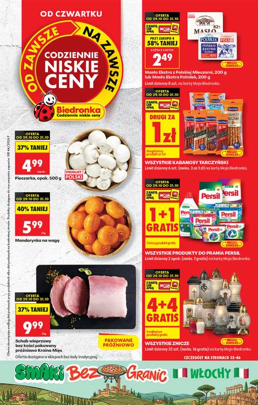 Biedronka - gazetka promocyjna Od czwartku od czwartku 29.10 do środy 04.11