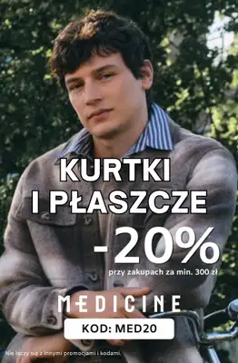 Medicine - gazetka promocyjna -20% na kurtki i płaszcze dla niego od piątku 30.10 do poniedziałku 02.11