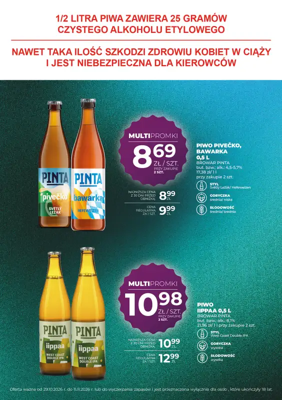 Duży Ben - gazetka promocyjna Gazetka piwna od czwartku 29.10 do środy 11.11 - strona 15