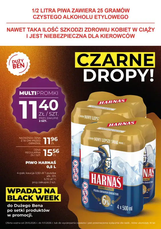 Duży Ben - gazetka promocyjna Gazetka piwna od czwartku 29.10 do środy 11.11 - strona 11