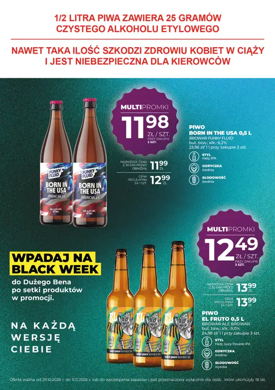 Duży Ben - gazetka promocyjna Gazetka piwna od czwartku 29.10 do środy 11.11 - strona 19