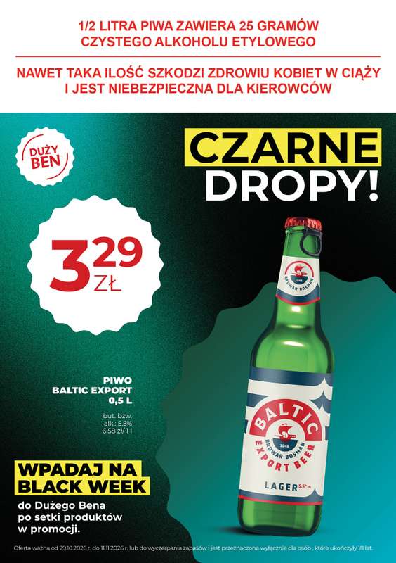 Duży Ben - gazetka promocyjna Gazetka piwna od czwartku 29.10 do środy 11.11 - strona 13
