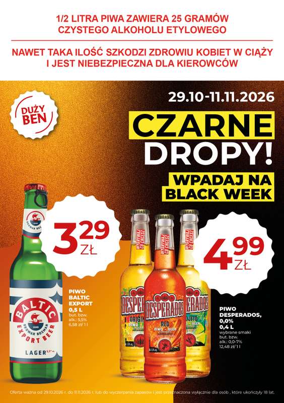 Duży Ben - gazetka promocyjna Gazetka piwna od czwartku 29.10 do środy 11.11