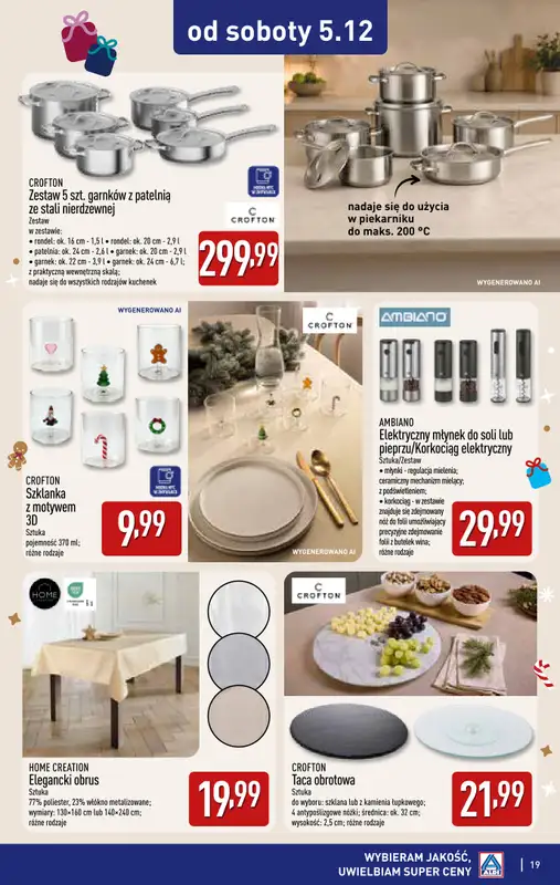 Aldi - gazetka promocyjna Wyjątkowe prezenty od piątku 30.10 do czwartku 31.12 - strona 19