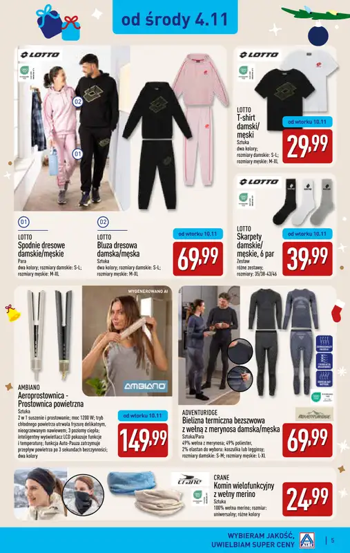 Aldi - gazetka promocyjna Wyjątkowe prezenty od piątku 30.10 do czwartku 31.12 - strona 5