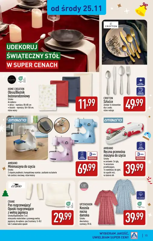 Aldi - gazetka promocyjna Wyjątkowe prezenty od piątku 30.10 do czwartku 31.12 - strona 15