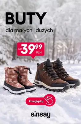 Sinsay - gazetka promocyjna BUTY dla małych i dużych! od piątku 30.10 do czwartku 05.11