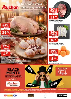 Auchan - gazetka promocyjna Gazetka Zielona Góra I Tradycyjne smaki na Świętego Marcina od środy 04.11 do wtorku 17.11