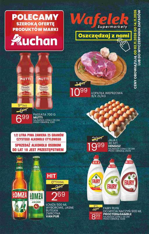 Wafelek - gazetka promocyjna Gazetka od poniedziałku 02.11 do soboty 14.11