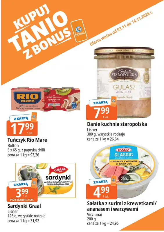 Leclerc - gazetka promocyjna Kupuj tanio z bonus od wtorku 03.11 do soboty 14.11 - strona 15