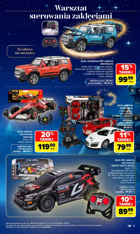 Carrefour - gazetka promocyjna Gazetka Zabawki od poniedziałku 02.11 do środy 23.12 - strona 15