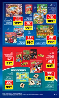 Carrefour - gazetka promocyjna Gazetka Zabawki od poniedziałku 02.11 do środy 23.12 - strona 47