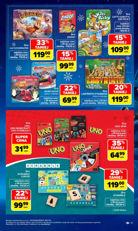 Carrefour - gazetka promocyjna Gazetka Zabawki od poniedziałku 02.11 do środy 23.12 - strona 47