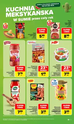 Carrefour - gazetka promocyjna Gazetka Kuchnia Meksykańska od poniedziałku 02.11 do soboty 14.11 - strona 5