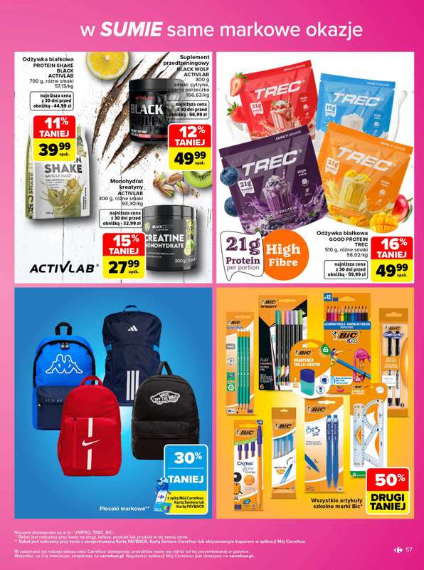 Carrefour - gazetka promocyjna Gazetka Same markowe okazje od poniedziałku 02.11 do soboty 14.11 - strona 57