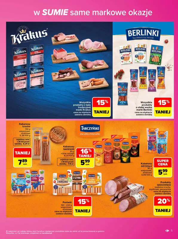 Carrefour - gazetka promocyjna Gazetka Same markowe okazje od poniedziałku 02.11 do soboty 14.11 - strona 5