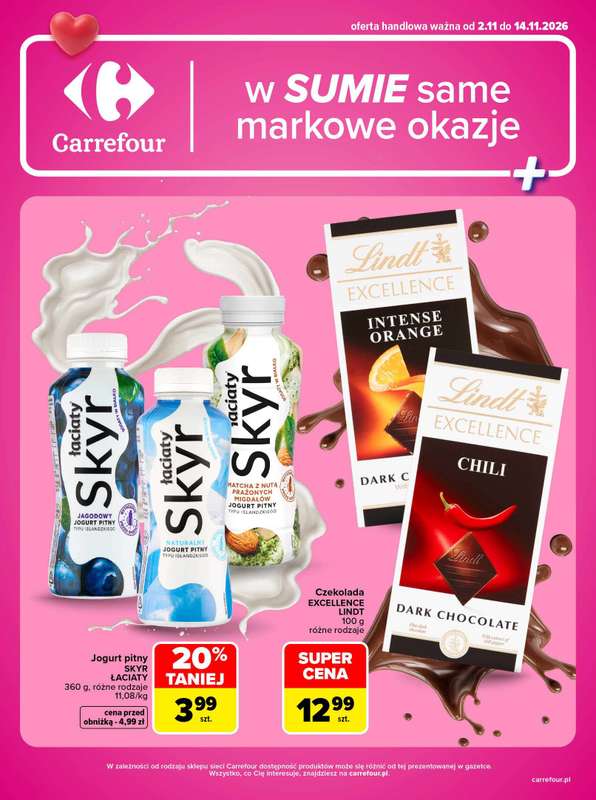 Carrefour - gazetka promocyjna Gazetka Same markowe okazje od poniedziałku 02.11 do soboty 14.11
