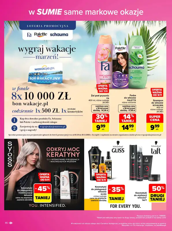 Carrefour - gazetka promocyjna Gazetka Same markowe okazje od poniedziałku 02.11 do soboty 14.11 - strona 46