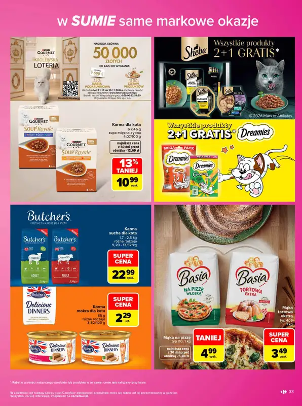 Carrefour - gazetka promocyjna Gazetka Same markowe okazje od poniedziałku 02.11 do soboty 14.11 - strona 33