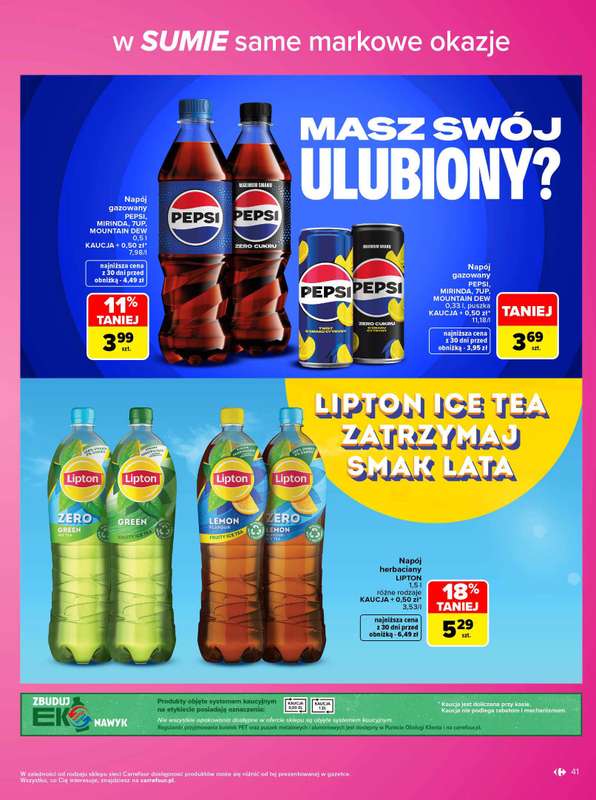 Carrefour - gazetka promocyjna Gazetka Same markowe okazje od poniedziałku 02.11 do soboty 14.11 - strona 41