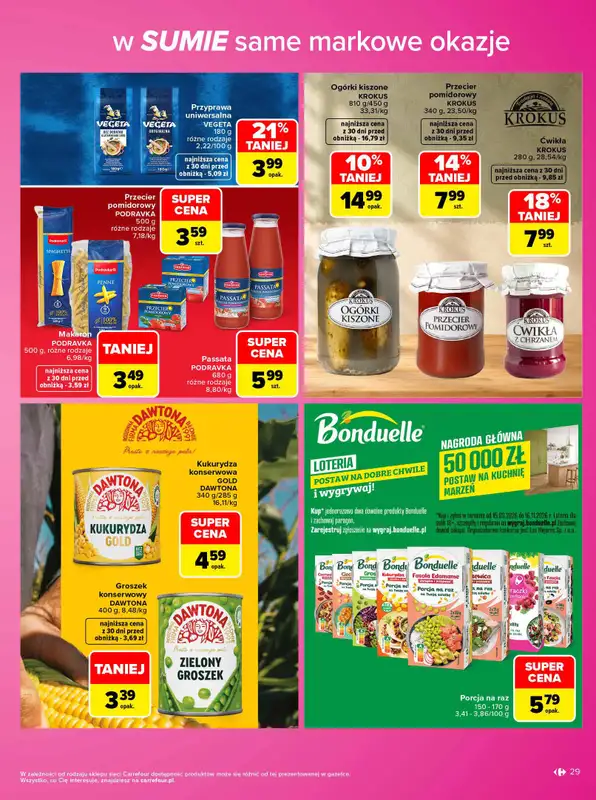 Carrefour - gazetka promocyjna Gazetka Same markowe okazje od poniedziałku 02.11 do soboty 14.11 - strona 29