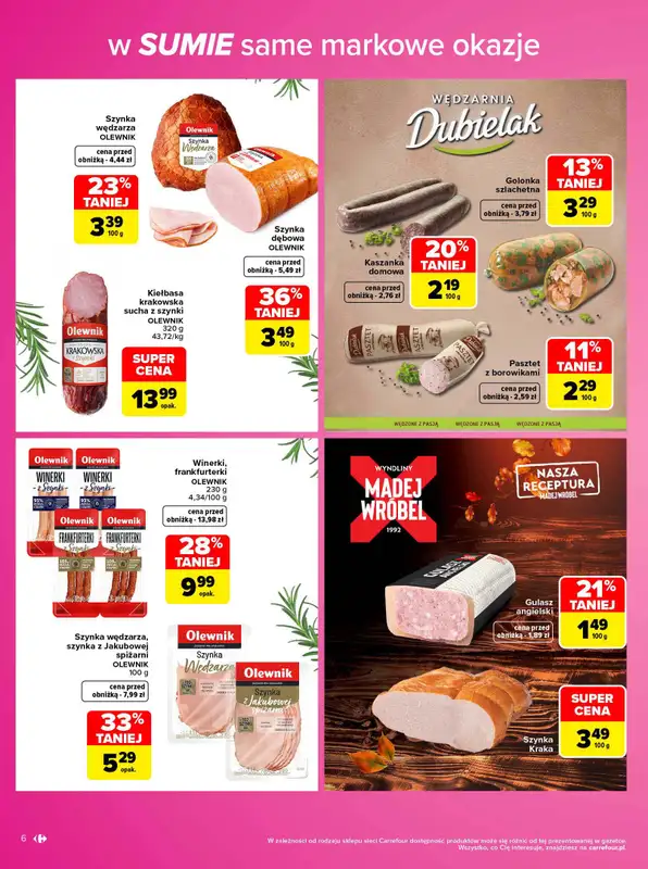 Carrefour - gazetka promocyjna Gazetka Same markowe okazje od poniedziałku 02.11 do soboty 14.11 - strona 6