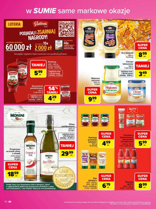 Carrefour - gazetka promocyjna Gazetka Same markowe okazje od poniedziałku 02.11 do soboty 14.11 - strona 30