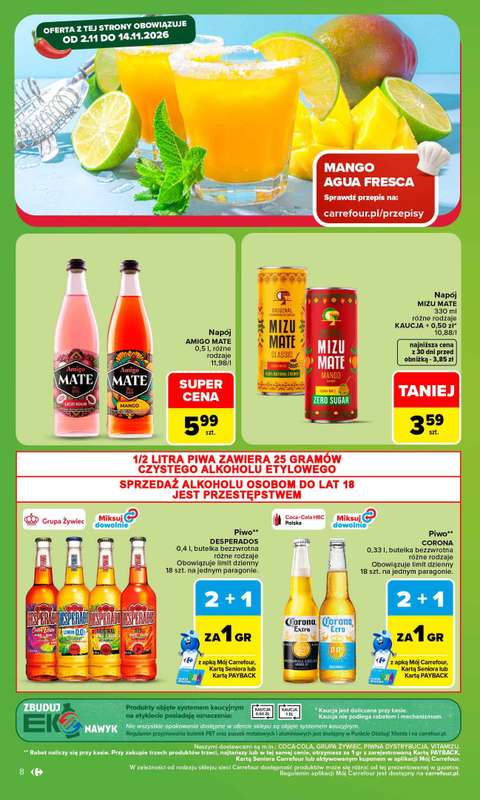 Carrefour Market - gazetka promocyjna Gazetka Kuchnia Meksykańska od poniedziałku 02.11 do soboty 14.11 - strona 8
