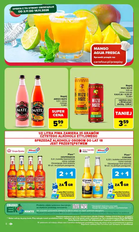 Carrefour Market - gazetka promocyjna Gazetka Kuchnia Meksykańska od poniedziałku 02.11 do soboty 14.11 - strona 8
