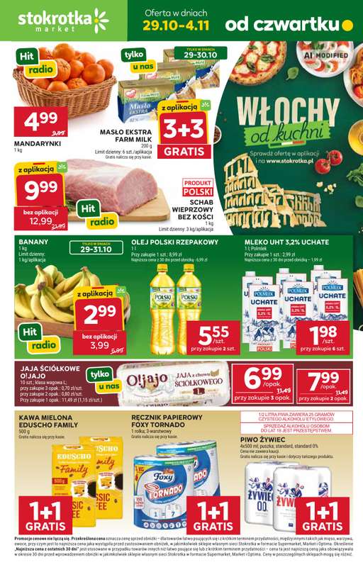 Stokrotka - gazetka promocyjna Gazetka Market od czwartku 29.10 do środy 04.11