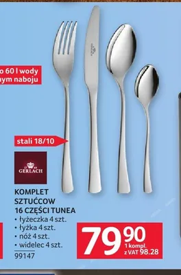 Komplet sztućców 16 części Gerlach Tunea promocja w Selgros