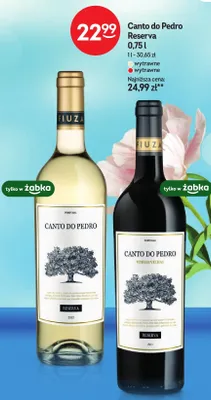 Wino Canto do Pedro Reserva białe wytrawne promocja w Żabka
