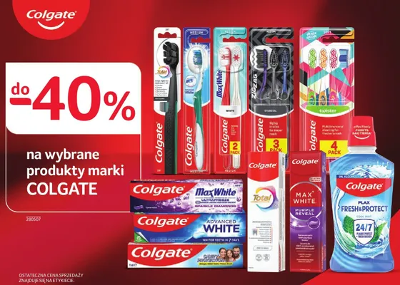 Pasta do zębow Colgate advanced white promocja w Selgros
