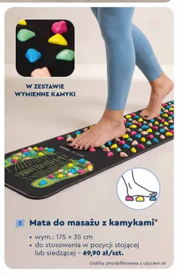 Mata do masażu z kamykami Spokey promocja w Biedronka