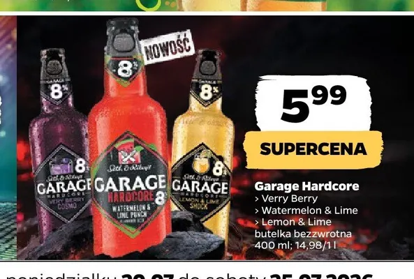 Piwo Garage Hardcore Watermelon & Lime promocja w Netto