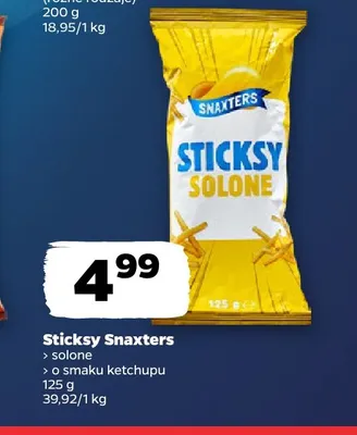 Sticksy o smaku ketchupu Snaxters promocja w Netto