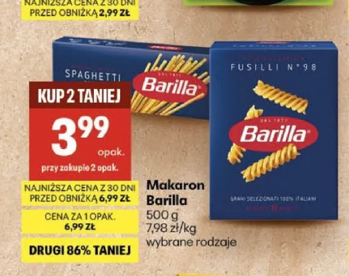 Makaron Fusilli Barilla promocja w Delikatesy Centrum