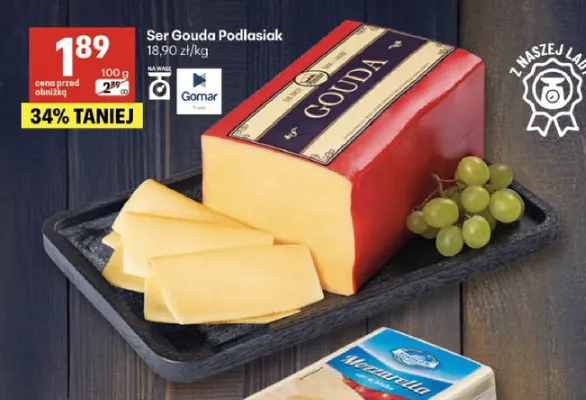 Ser Gouda Podlasiak Gomar promocja w Delikatesy Centrum