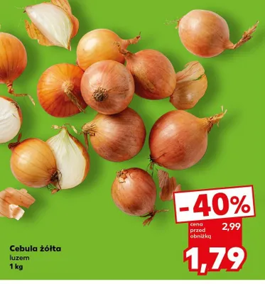 Cebula żółta luzem promocja w Kaufland