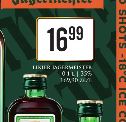 Likier Jägermeister promocja w Dino
