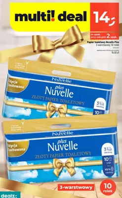 Papier toaletowy Nuvelle Plus 3-warstwowy promocja w Dealz