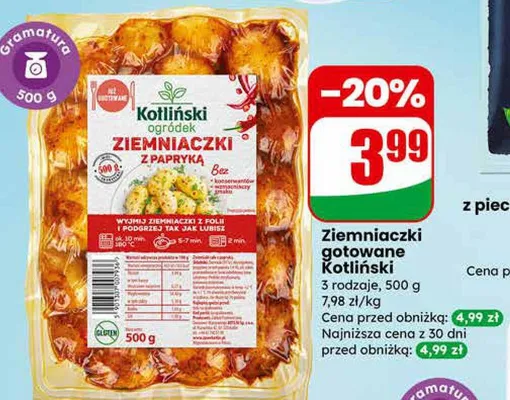 Ziemniaczki gotowane z papryką promocja w Dino