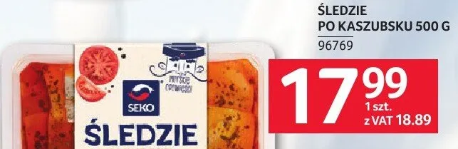 Śledzie po kaszubsku Seko promocja w Selgros