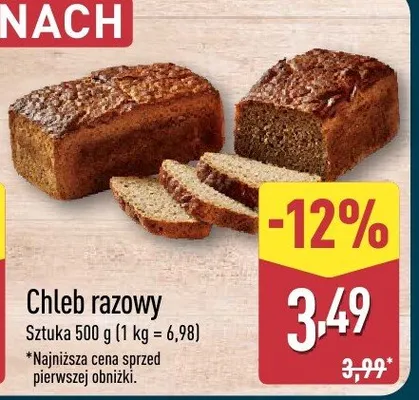 Chleb razowy promocja w Aldi