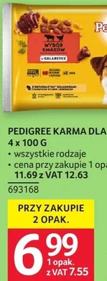 Karma dla psa Pedigree 4 x 100 g promocja w Selgros