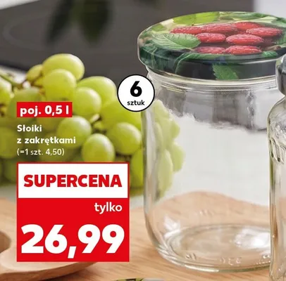 Słoiki z zakrętkami 6-pak 0,5 l promocja w Kaufland